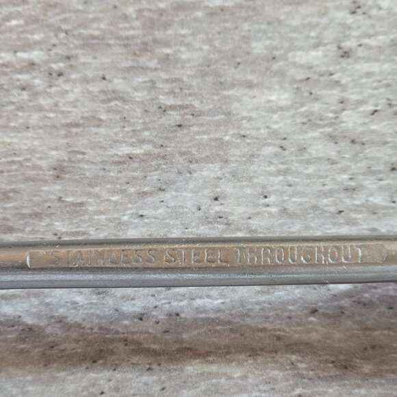 Ekco Eterna Carving Fork/Meat Fork Shaft Wood Handle 13” Long Vtg Kitchen USA - Picture 6 of 7